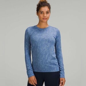 Women's Blue Long Sleeve Top